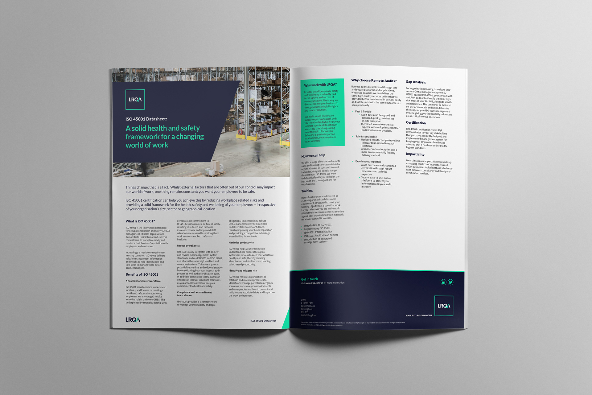 LRQA brochure design