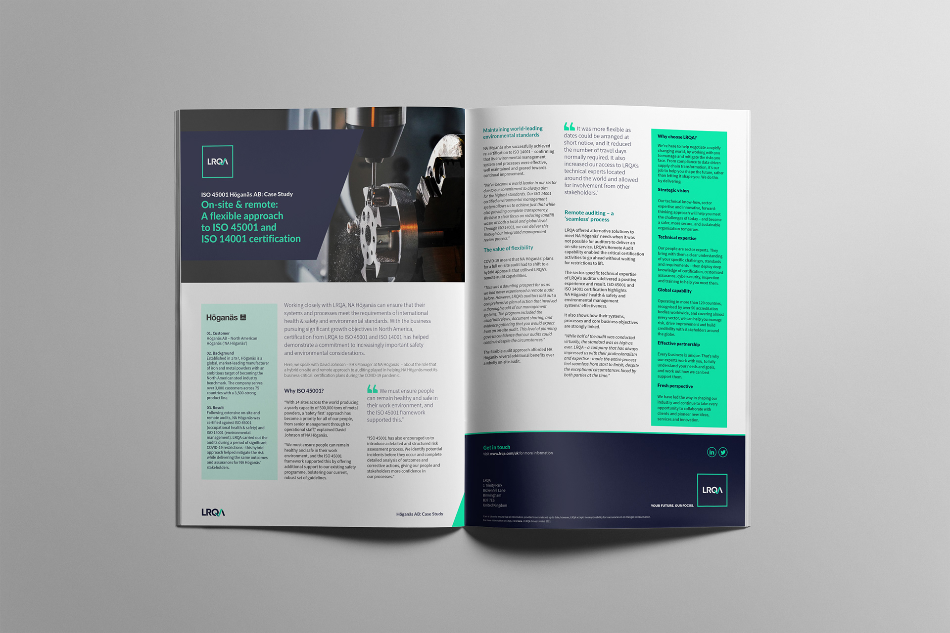 LRQA Editorial Design Print Materials