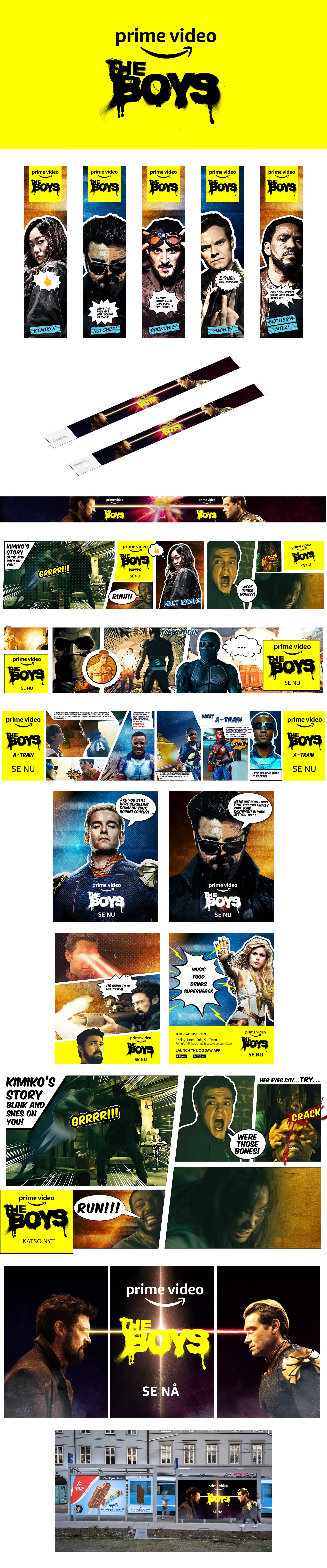 Prime Video large format print mural installation in city tunnel