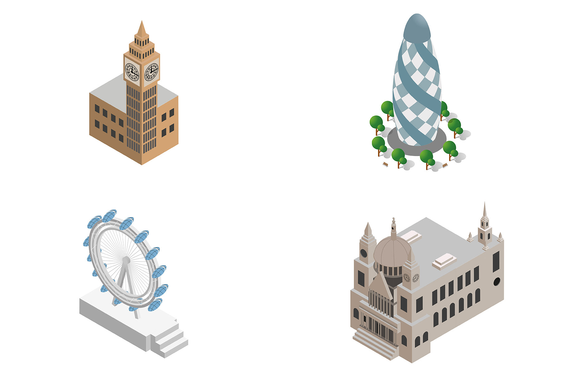 ThankUK detailed isometric architectural visualization